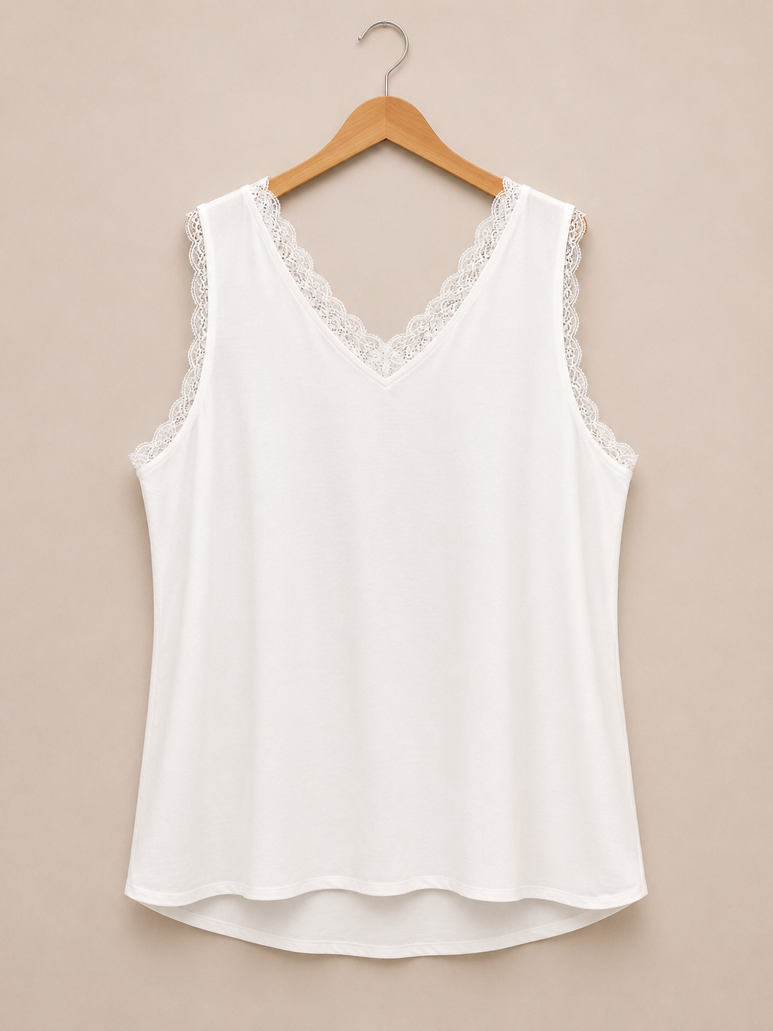 🌹 débardeur blanc dentelle taille 58 grande taille fluide col v romantique bohème 🌹