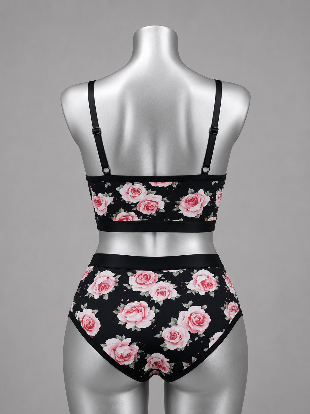 💜 Lingerie ensemble dentelle noir fleuri sans armature – Taille 54 bonnet 125 E/F/G – 130 D 💜