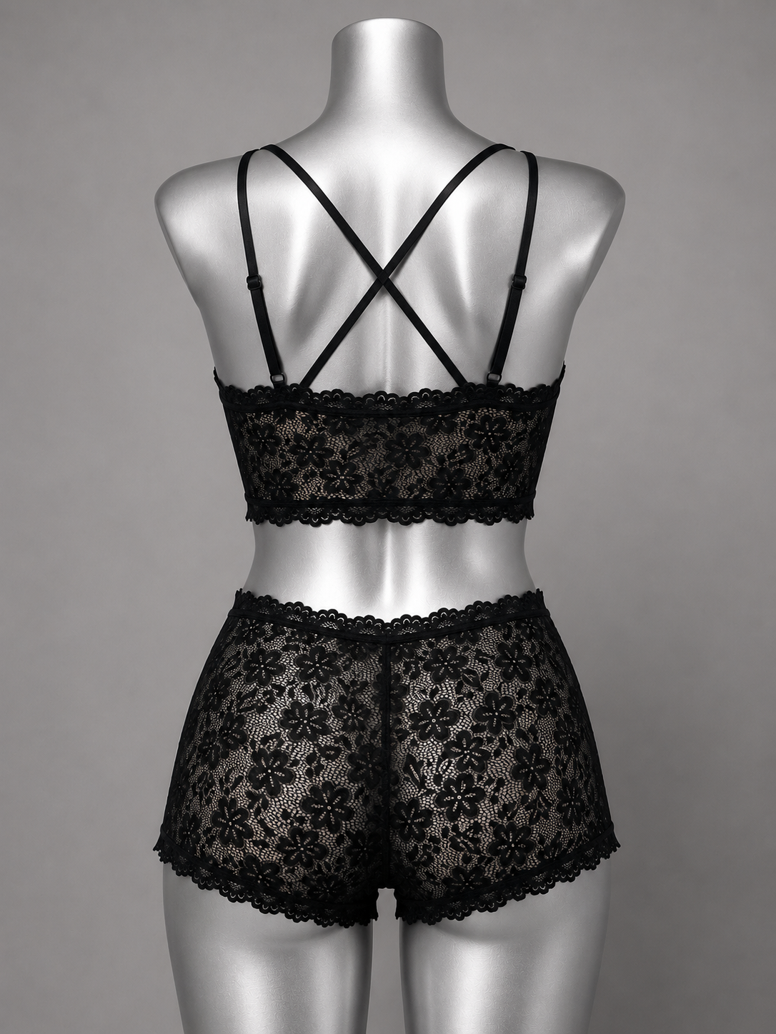 💜 Lingerie ensemble dentelle noir sans armature – Taille 54 bonnet 125 E/F/G – 130 D 💜