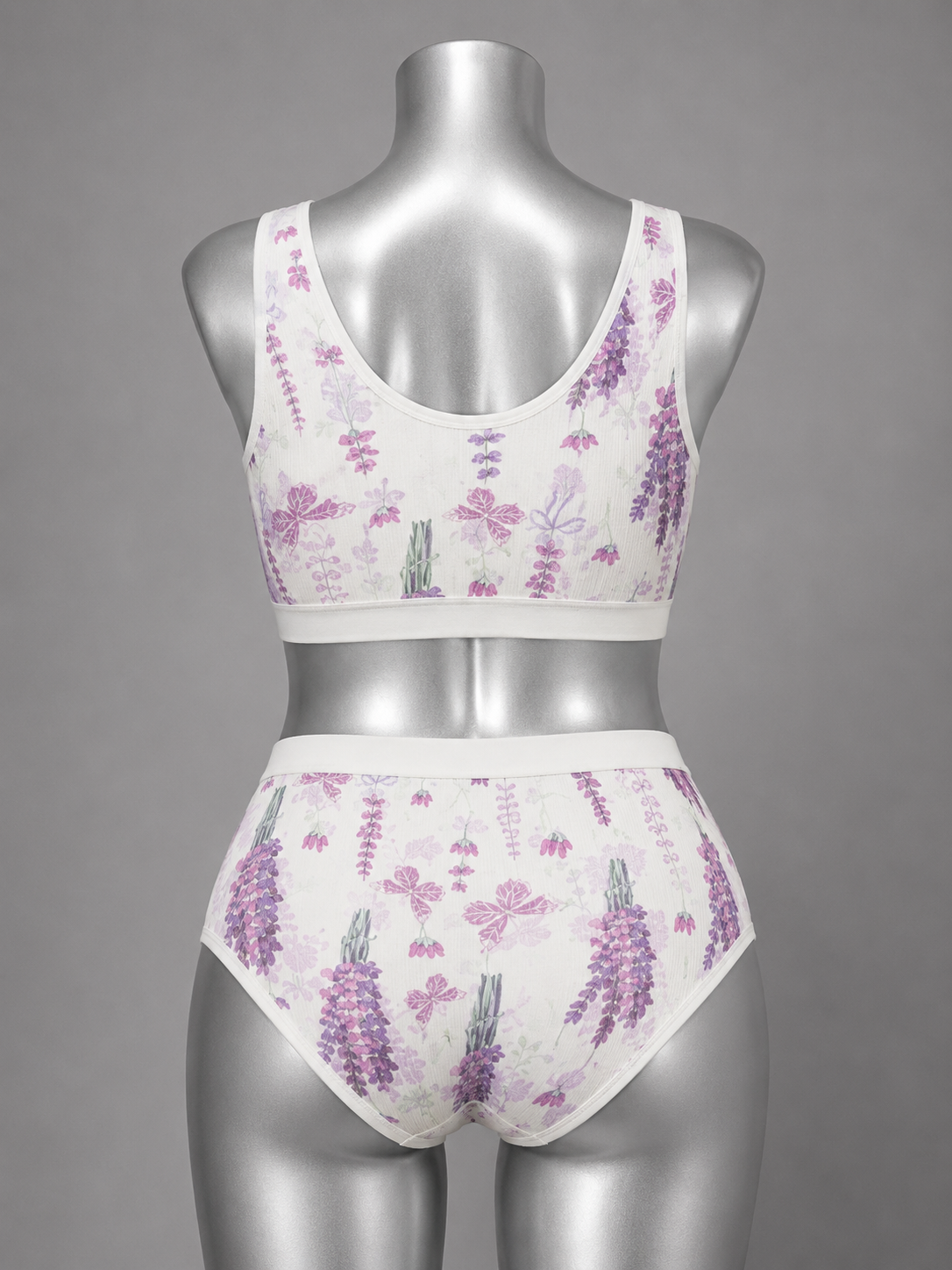 💜 Lingerie ensemble dentelle blanc et violet sans armature – Taille 58 bonnet 135 E/F/G/H 💜